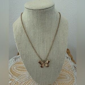 Butterfly Gold tone Necklace